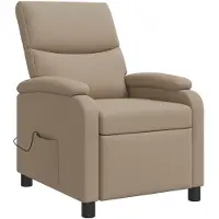 vidaXL Fauteuil de relaxation de massage , couleur cappuccino, revêtement en similicuir