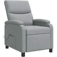 vidaXL Fauteuil de relaxation de massage, couleur gris clair, revêtement en tissu, marque