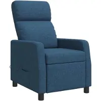 vidaXL Fauteuil de relaxation massant, bleu, revêtement en tissu, marque