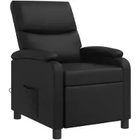vidaXL Fauteuil de massage et de détente , noir, similicuir
