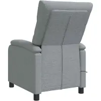 vidaXL Fauteuil de relaxation de massage, couleur gris clair, revêtement en tissu, marque