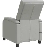 vidaXL Fauteuil de massage relaxant , couleur gris nuage, revêtement en tissu