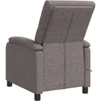 vidaXL Fauteuil de relaxation massant, couleur taupe, revêtement en tissu