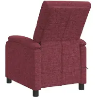 vidaXL Fauteuil de relaxation massant, couleur vin, revêtement en tissu