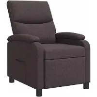 vidaXL Fauteuil relax brun foncé Tissu