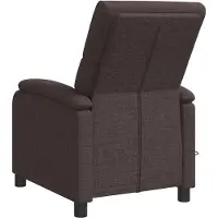 vidaXL Fauteuil de relaxation massant, couleur marron foncé, revêtement en tissu