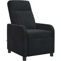 vidaXL Fauteuil de massage relaxant noir en velours (V)