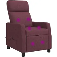 vidaXL Fauteuil de massage relax, tissu violet,