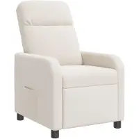 vidaXL Fauteuil , couleur crème, revêtement bouclé