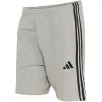 Adidas Pantalon de sport 'Essentials 3-Stripes French Terry' gris chiné / noir