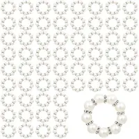 Semoic 60 ronds de serviette en perles imitation strass