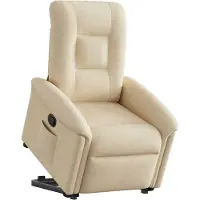 Syfax Fauteuil relax avec releveur Crème Tissu