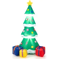 Northix Sapin de Noël gonflable avec lumières LED, 180 cm