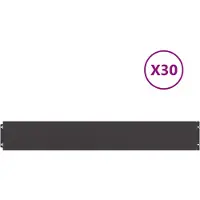 vidaXL Bordure de jardin, 30 pièces, 15 x 103 cm, acier, noir