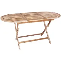 vidaXL Table pliante de jardin, bois massif teck, dimensions : 160 x 80 x 76 cm