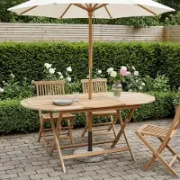 Prolenta Table de jardin pliante, modèle exclusif, en bois massif d'acacia, dimensions : 160 x 80 x 76 cm