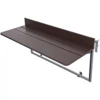Merkloos Table de balcon pliante - Hauteur réglable - Aluminium - Imperméable - Pour petits espaces