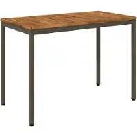 vidaXL Table de jardin, style naturel et café, 108,5 x 55 x 75 cm