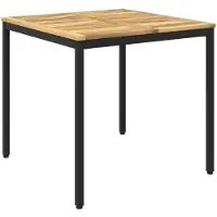 vidaXL Table de jardin blanche et noire, 80 x 80,5 x 75 cm