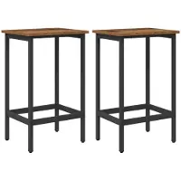 Syfax Deux tabourets de bar. Bois ancien. Dimensions : 40 x 32 x 64 cm