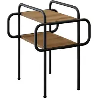 vidaXL Table basse en bois imitation chêne artisanal, 40 x 40 x 51 cm