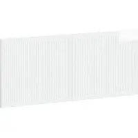 Syfax Tête de lit fixée au mur, en bois stratifié blanc brillant