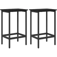 Syfax Deux tabourets de bar, couleur noir chêne, dimensions 40 x 32 x 74 cm
