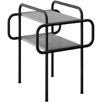 vidaXL Table basse grise imitation bois Sonoma, 40 x 40 x 51 cm, matériau composite bois