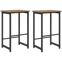 Syfax Deux tabourets de bar. Bois massif, style artisanal, chêne. Dimensions : 40 x 32 x 74 cm