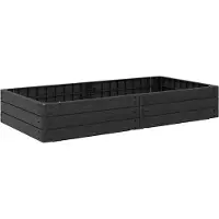 vidaXL Jardinière surélevée noire, 151 x 75,5 x 25 cm, en polypropylène