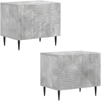 vidaXL Meuble TV , gris béton, fabriqué en panneaux de particules