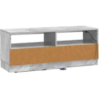vidaXL Meuble TV LED gris béton, fabriqué en panneaux de particules