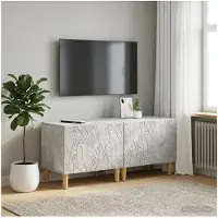 vidaXL Meuble TV , gris béton, fabriqué en panneaux de particules