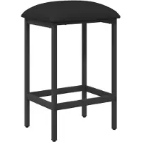 Syfax Tabouret de bar noir, dimensions 40 x 32 x 64 cm, en matériau composite bois