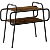 vidaXL Table basse en bois imitation chêne fumé, 60 x 30 x 51 cm, matériau composite