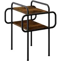 vidaXL Table basse en bois imitation chêne fumé, 40 x 40 x 51 cm, matériau composite