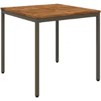 vidaXL Table de jardin, bois et couleur café, 80 x 80,5 x 75 cm
