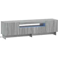 Syfax Meuble TV LED, couleur Sonoma gris, en panneaux de particules