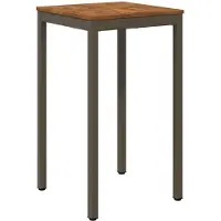 vidaXL Table de bar d'extérieur, couleur bois et marron, 60 x 60,5 x 105 cm