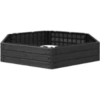 vidaXL Jardinière surélevée noire, 148 x 129 x 25 cm, en polypropylène