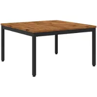 vidaXL Table basse, design naturel et noir, 80 x 80,5 x 45 cm