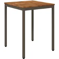 Syfax Table de jardin, style naturel, pour café, dimensions 60 x 60,5 x 75 cm