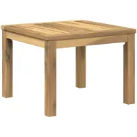 vidaXL Table basse blanche, 50 x 48,5 x 36 cm, en bois d'acacia massif