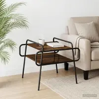 Prolenta Table basse exclusive en chêne fumé, dimensions 60 x 60 x 51 cm, matériau : bois composite