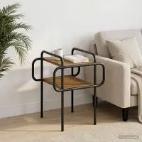 Prolenta Table basse exclusive en bois massif, chêne, dimensions : 40 x 40 x 51 cm