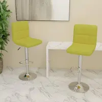 Prolenta Maison Exclusive - Tabourets de bar, lot de 2, tissu vert