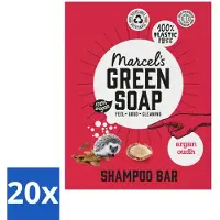 Marcels Green Soap Marcel's Green Soap - Shampooing Bar - Argan & Oudh - Renforce et nourrit - 90 gr - Pack avantage - 20 pièces