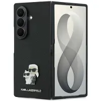 Karl Lagerfeld Étui en PU Saffiano « Karl et Choupette » pour Samsung Galaxy Z Fold 8 Ultra, noir (Samsung Galaxy Z Fold8 Ultra), Coque pour téléphone portable, Noir