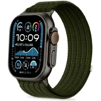 TechProtection BRACELET EN NYLON SPORT POUR APPLE WATCH 8 / 9 / 10 / 11 / SE / ULTRA (44 / 45 / 46 / 49 MM) VERT (44 mm, 45 mm, 46 mm, 49 mm, Nylon), Sangles de montre, Vert