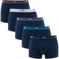 BOSS Lot de cinq boxers courts en coton stretch avec taille logotée